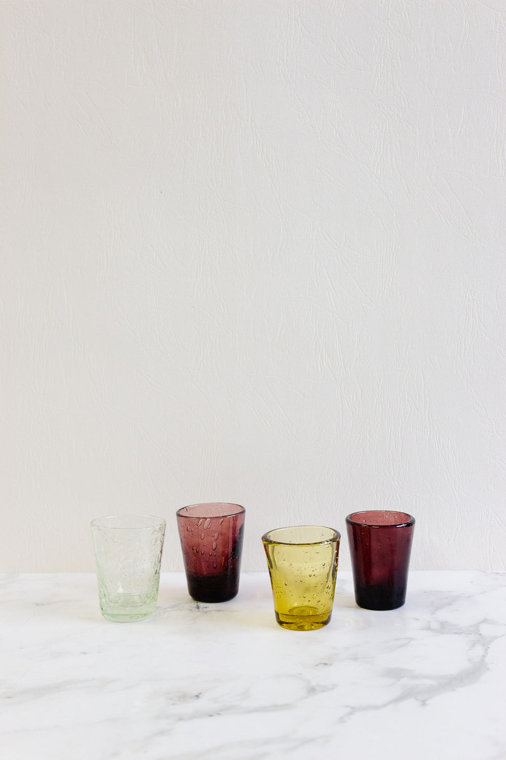 vintage french set of 4 biot "verres liqueurs"