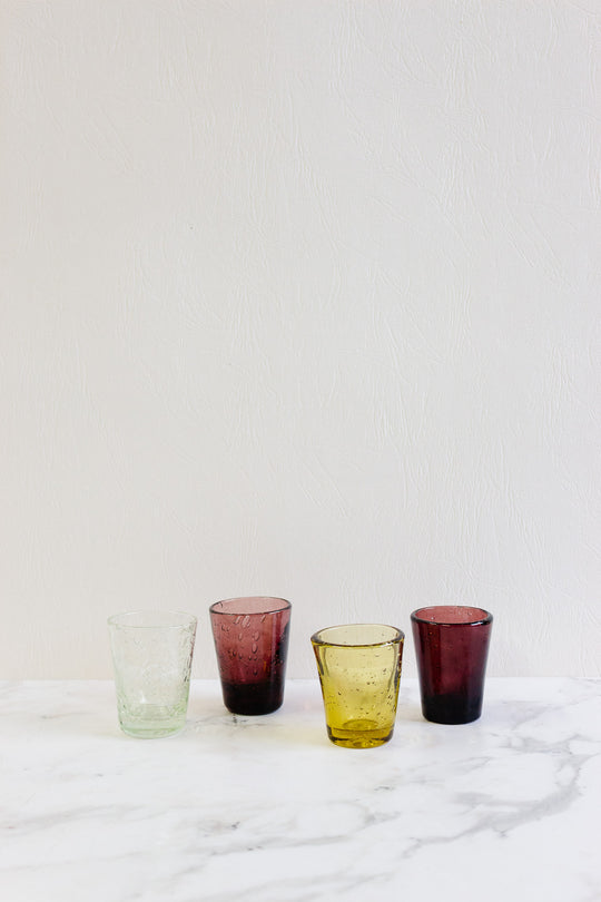 vintage french set of 4 biot "verres liqueurs"