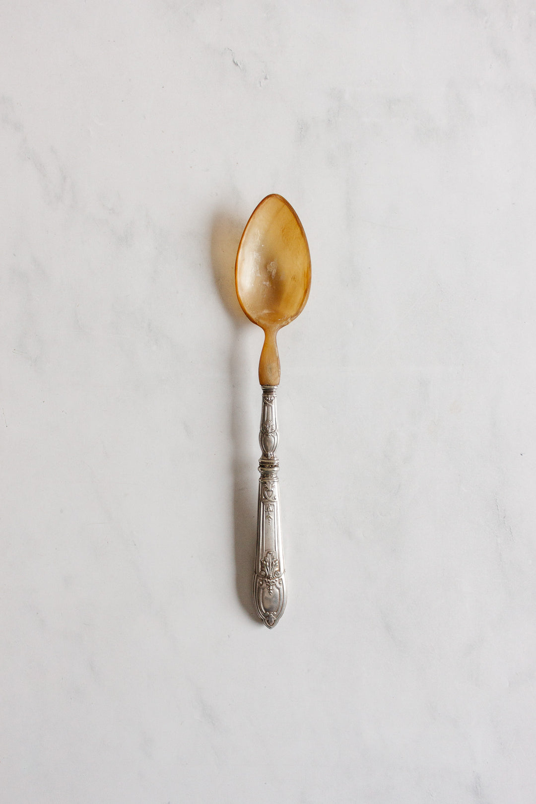 set of antique french horn serving spoons