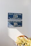 vintage french hand painted car rally signs