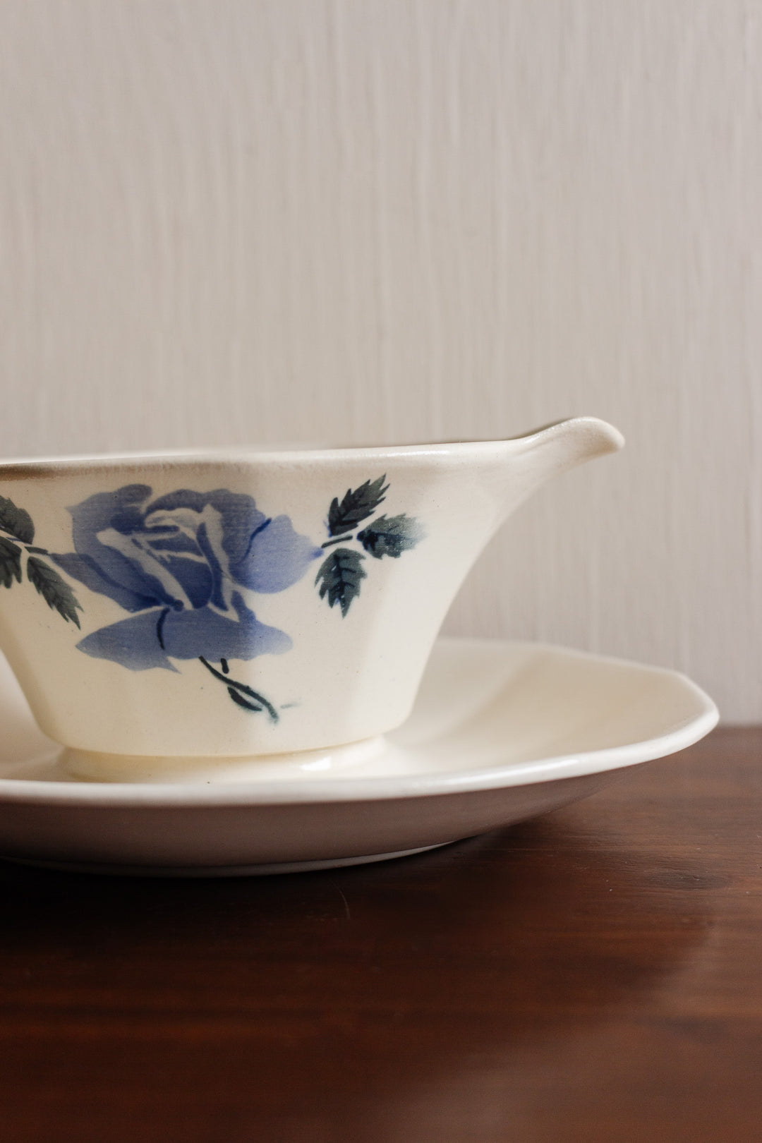 antique french digoin sarreguemines gravy boat