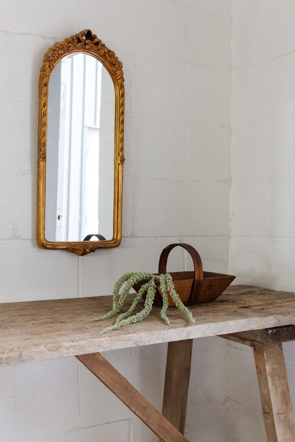vintage french wooden garden trug
