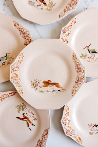 1930s art deco french émaux de longwy pink plate