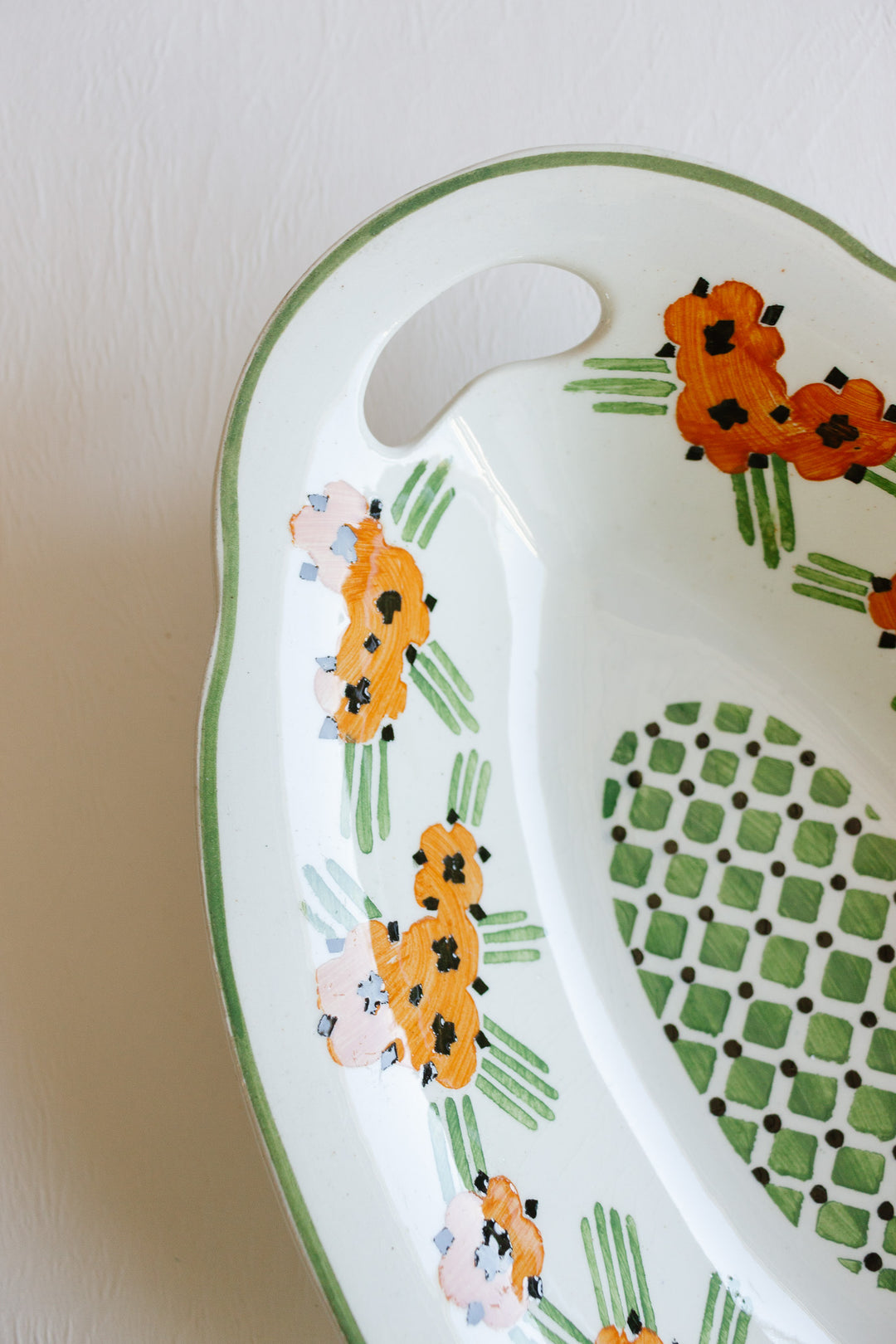 antique longwy "longpré" plat ovale circa 1870 to 1910