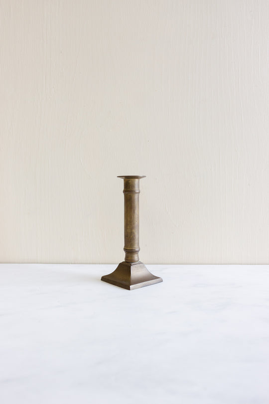 vintage french cast brass candlestick