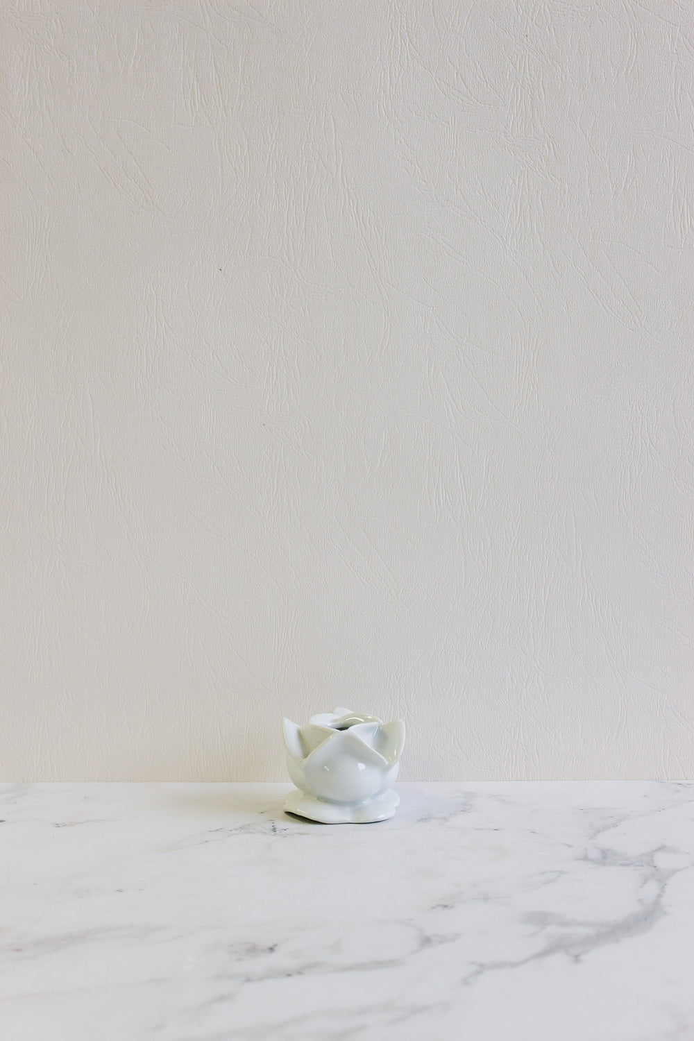 vintage limoges white rose candle votive