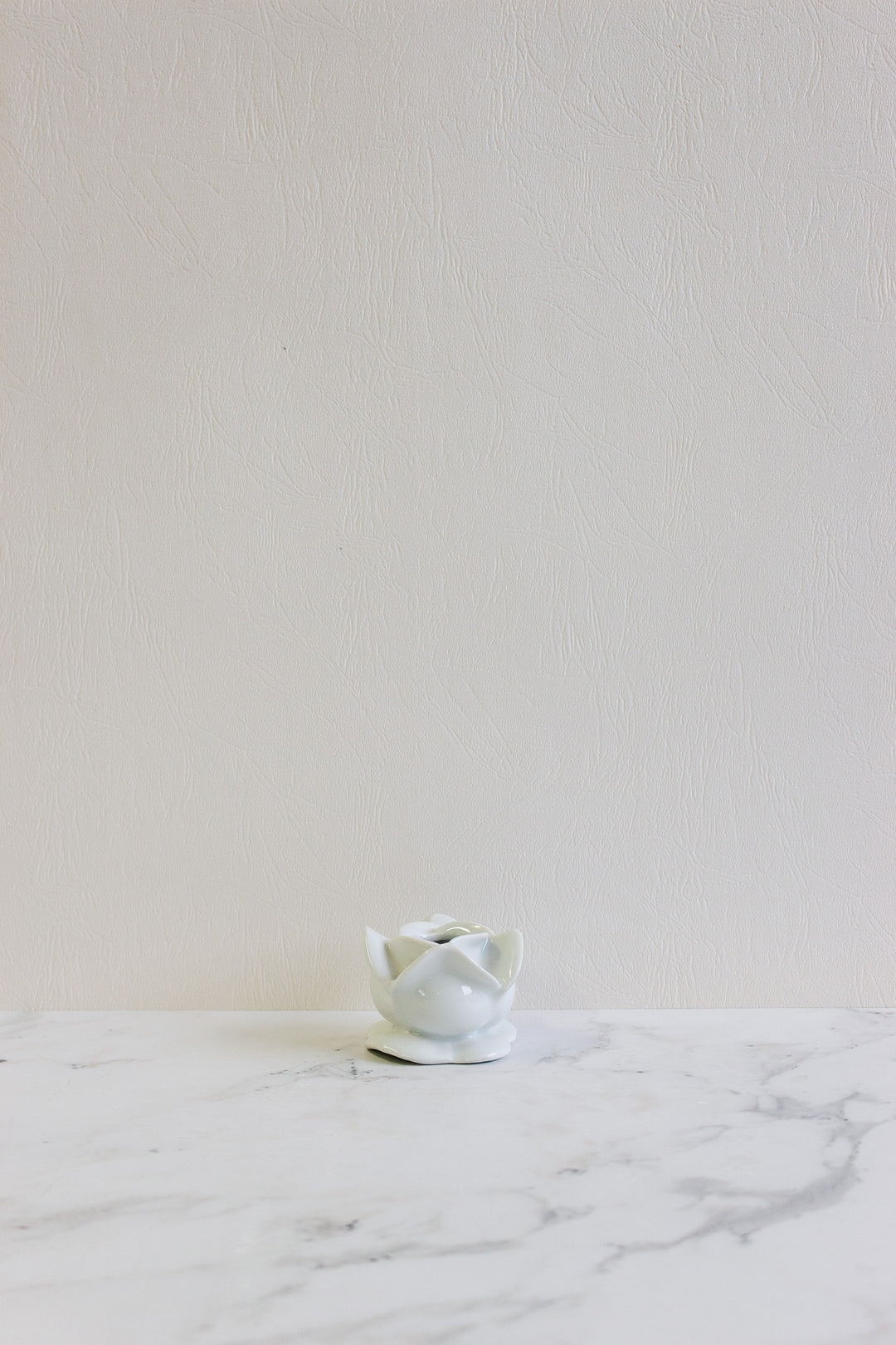 vintage limoges white rose candle votive