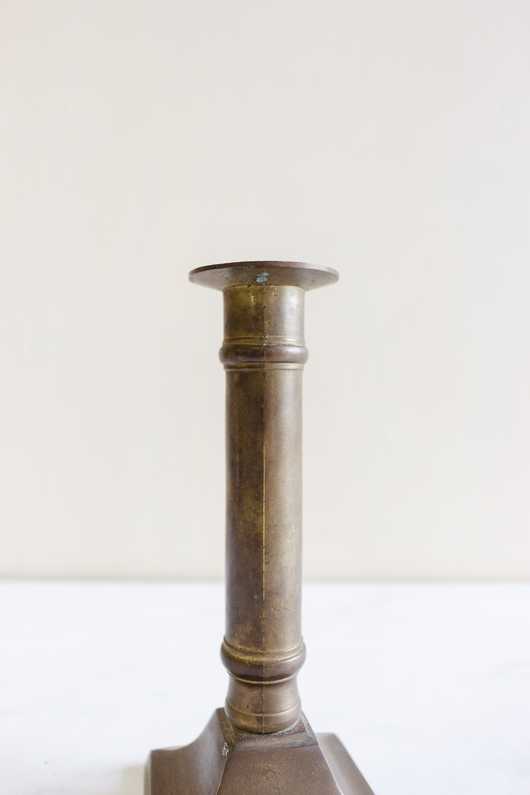 vintage french cast brass candlestick