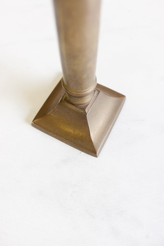 vintage french cast brass candlestick