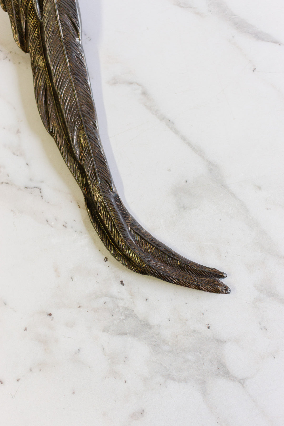 vintage french pair of large nickel-plated brass pheasants