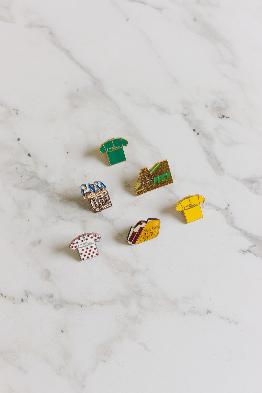 vintage tour de France set of 6 pins