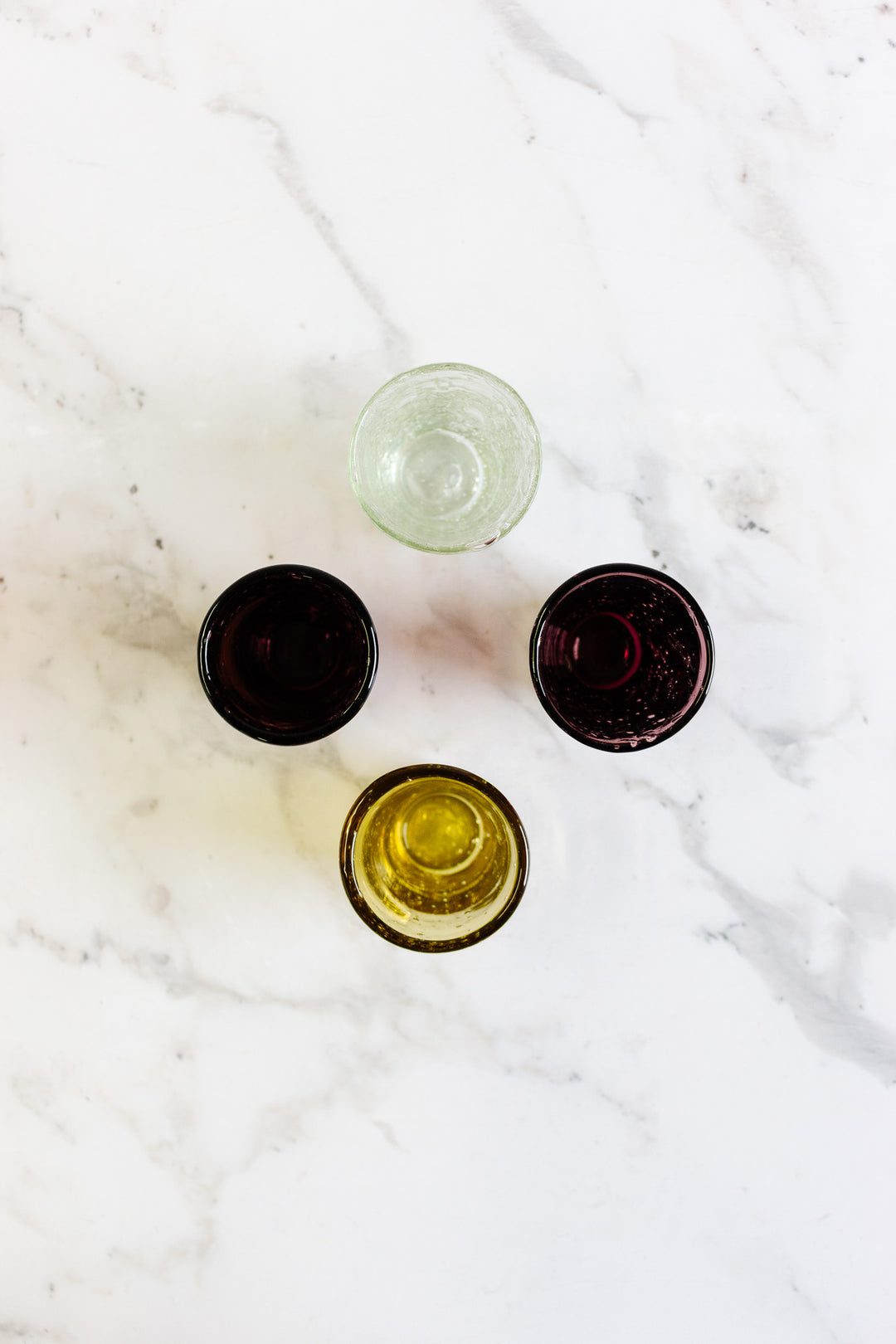 vintage french set of 4 biot "verres liqueurs"