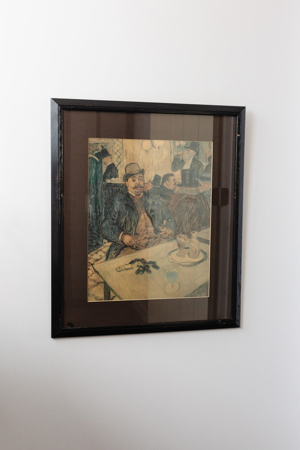 vintage Toulouse-Lautrec print "M. Boileau at the café"