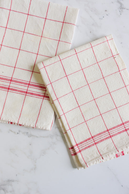 oversized vintage French kitchen towel