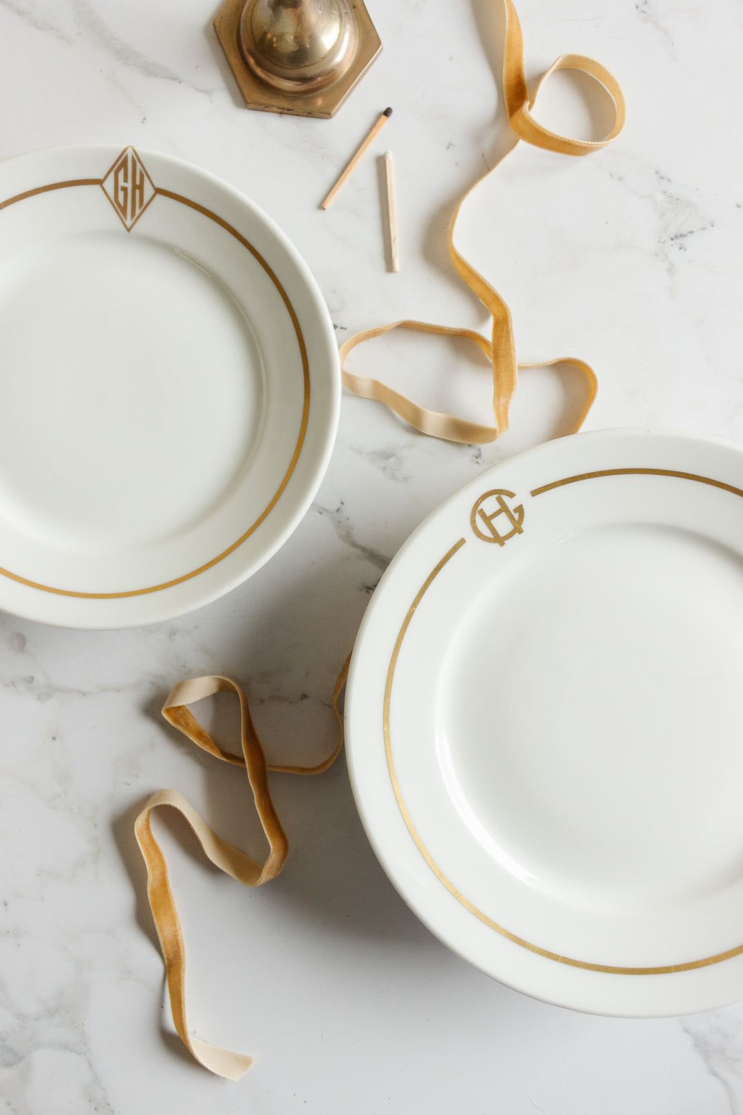 limoges william guérin & co. monogrammed compotier