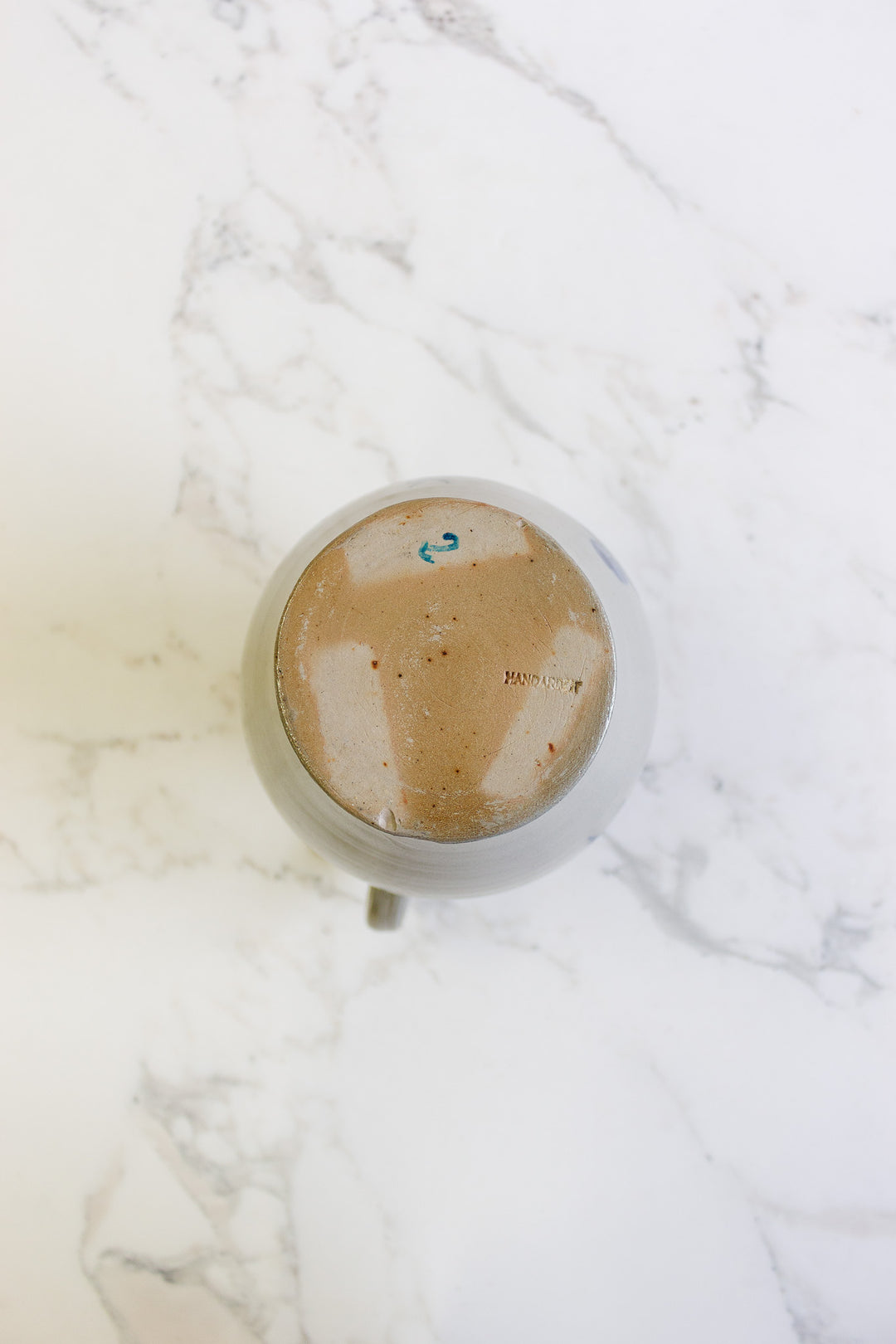 vintage german stoneware salt glazed cobalt blue pitcher i