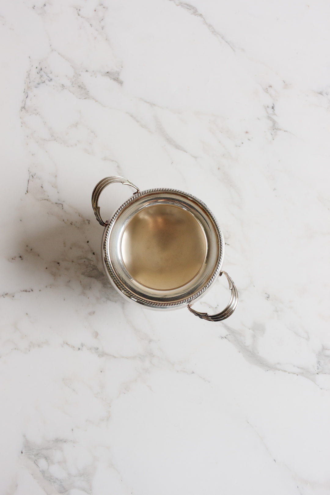 antique aheffield reproduction silver double handled bowl