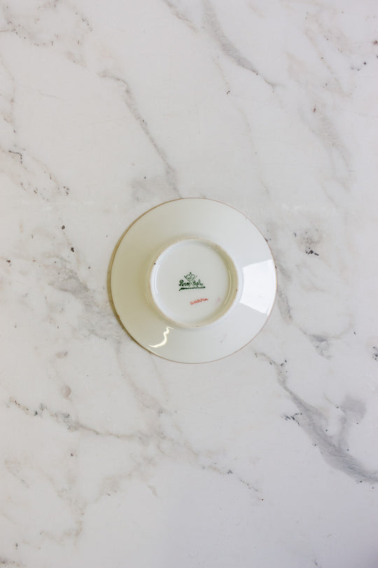 set of four 1930s rosenthal bavaria demitasse cups and saucers with 22k gold plating