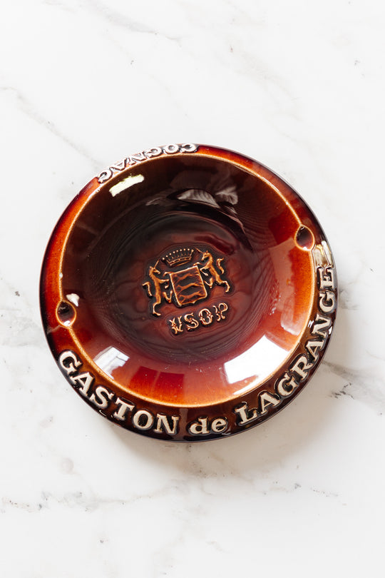 vintage french advertising gaston de lagrange ashtray, chestnut