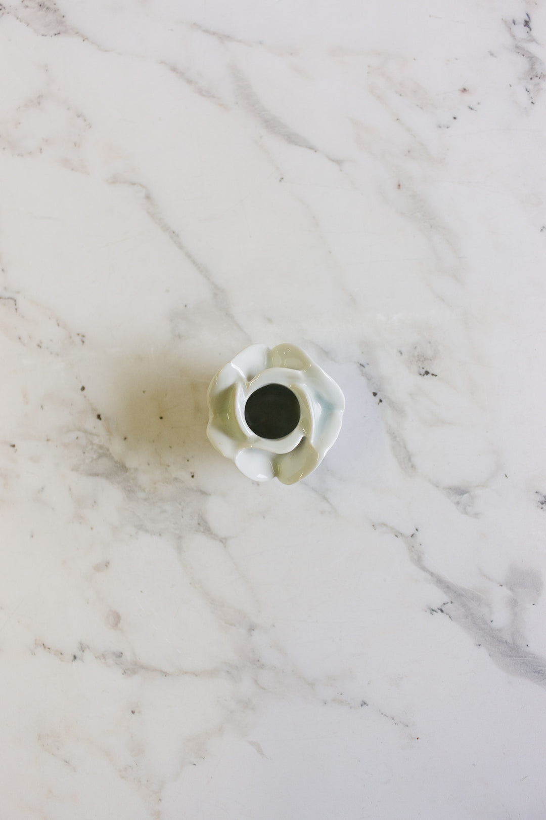 vintage limoges white rose candle votive