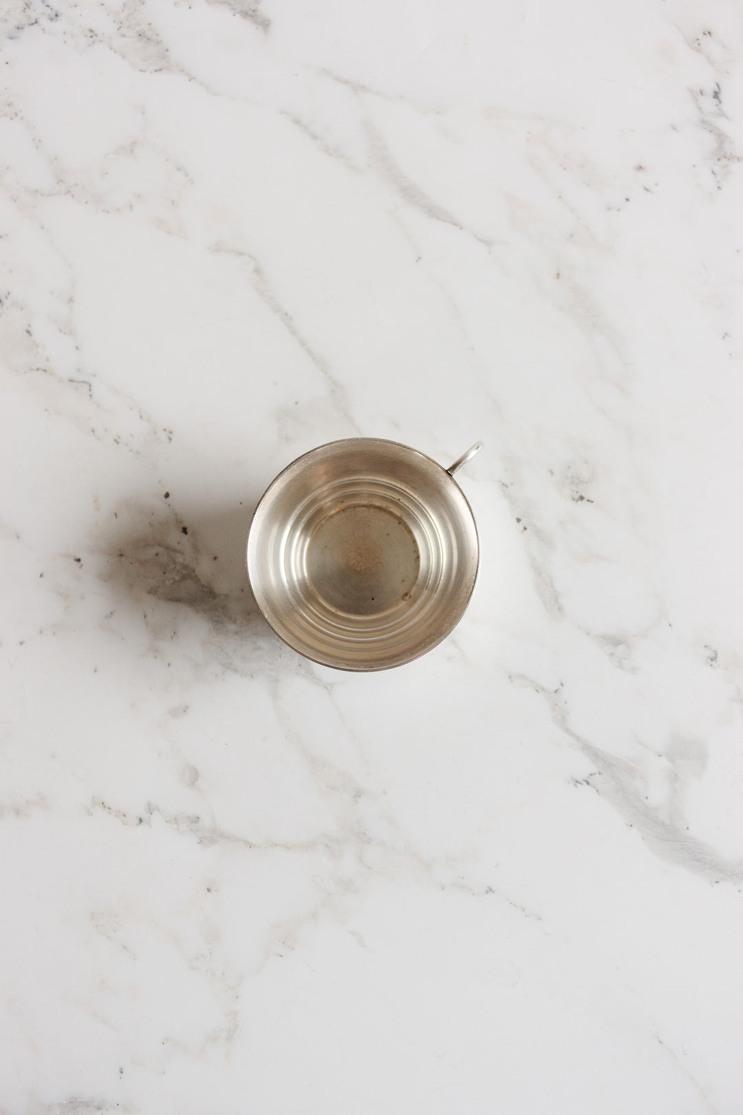 antique french silver monogrammed baptism tumbler