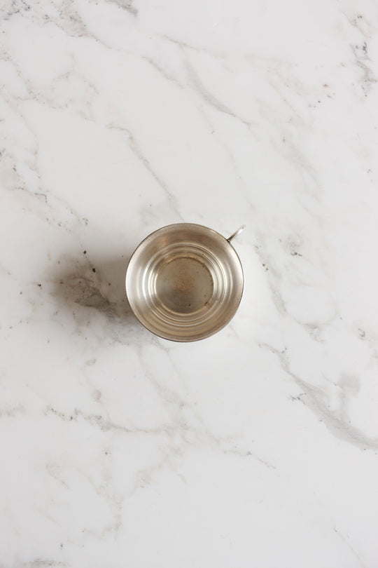 antique french silver monogrammed baptism tumbler