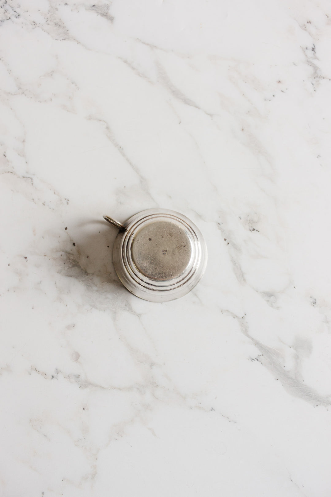 antique french silver monogrammed baptism tumbler