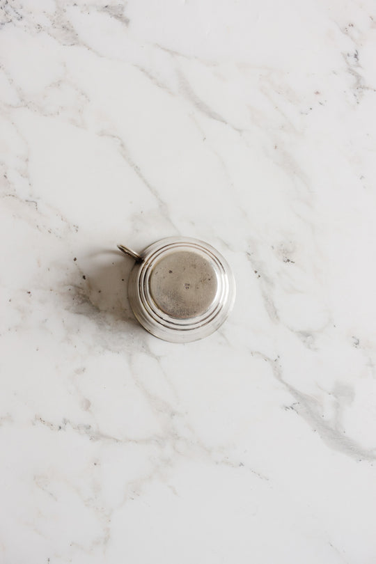 antique french silver monogrammed baptism tumbler