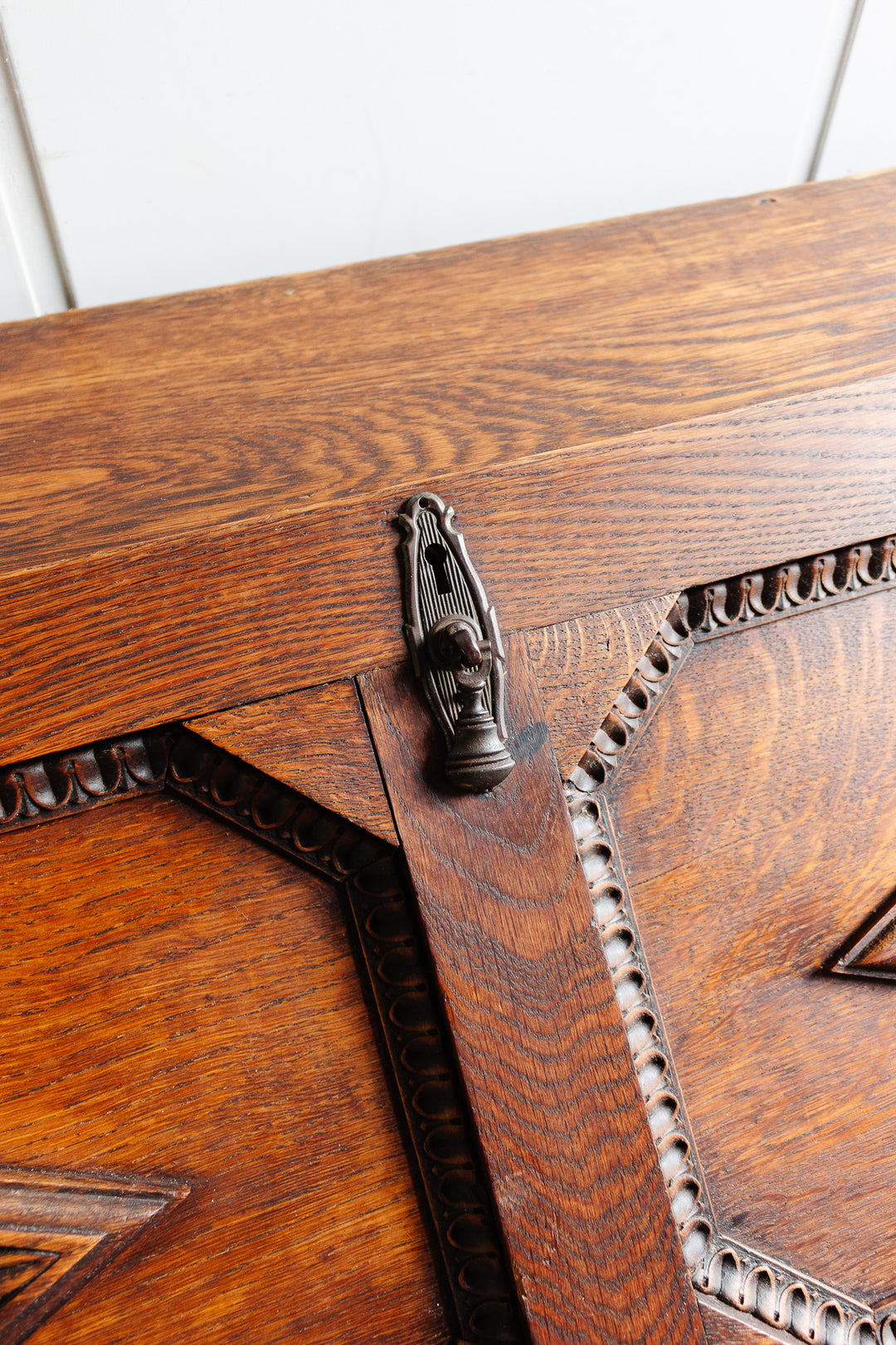 antique French louis xiii style carved walnut secretary