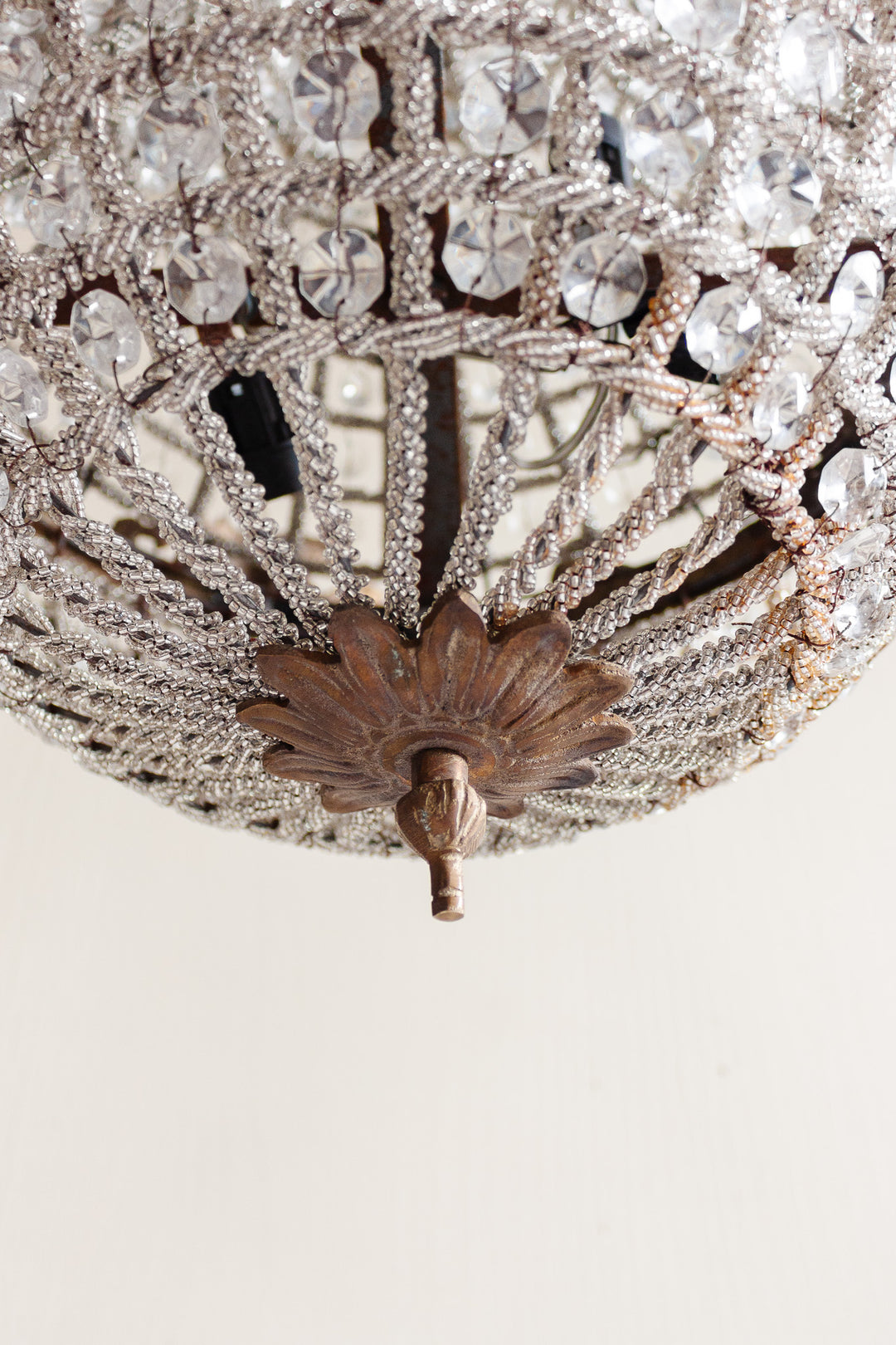 vintage French button empire chandelier