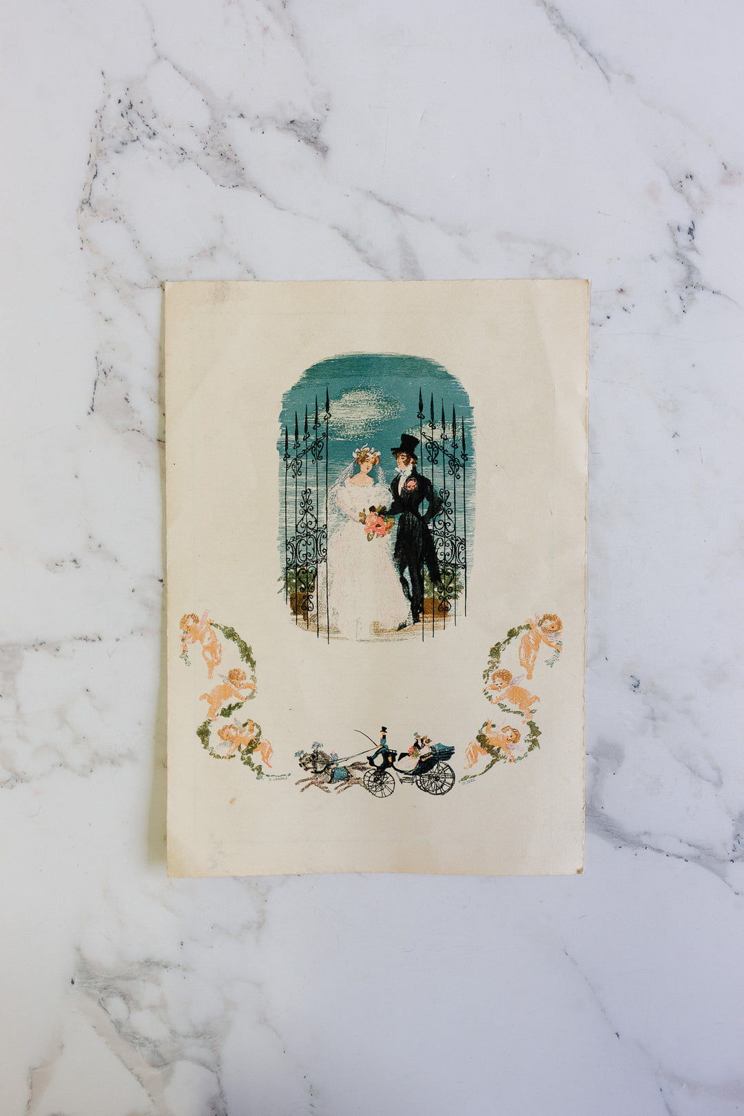 pair of 1963 german wedding telegrams