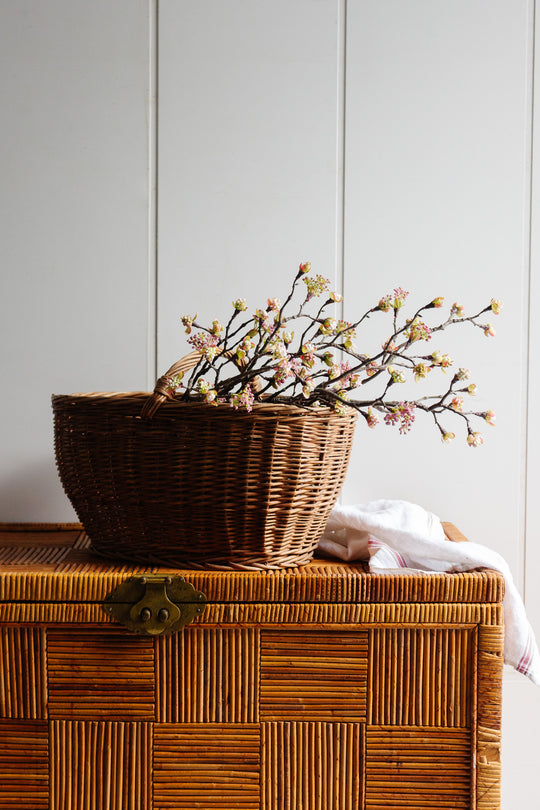 extra large french woven market basket