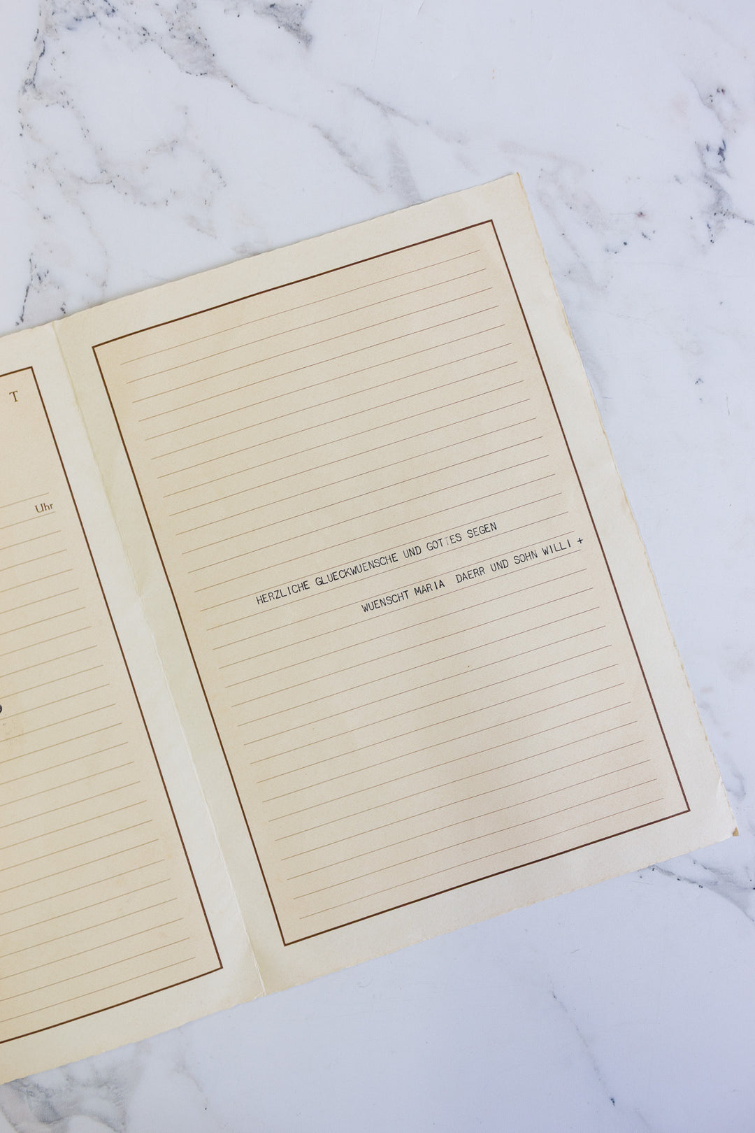 pair of 1963 german wedding telegrams