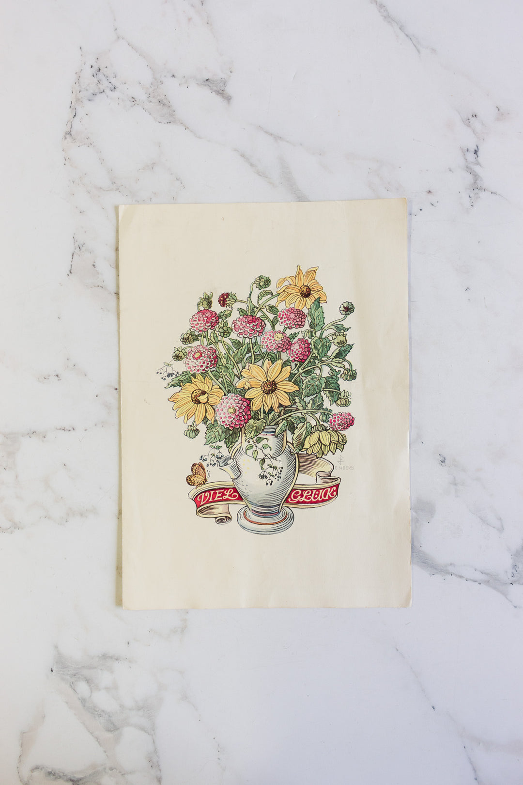 pair of 1963 german wedding telegrams