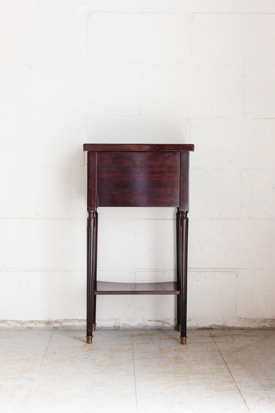 pair of vintage French Louis XVI mahogany night stands