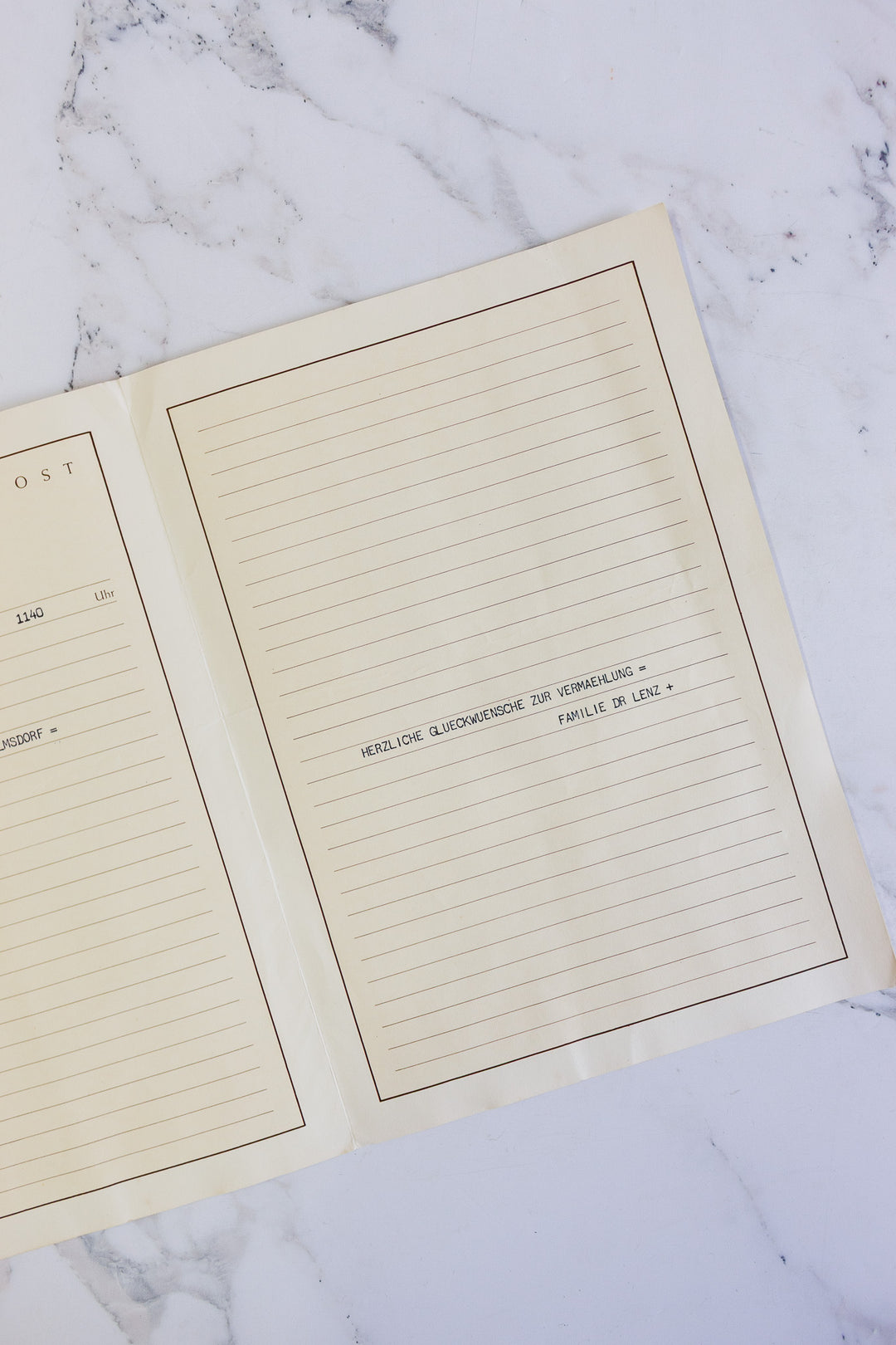 pair of 1963 german wedding telegrams