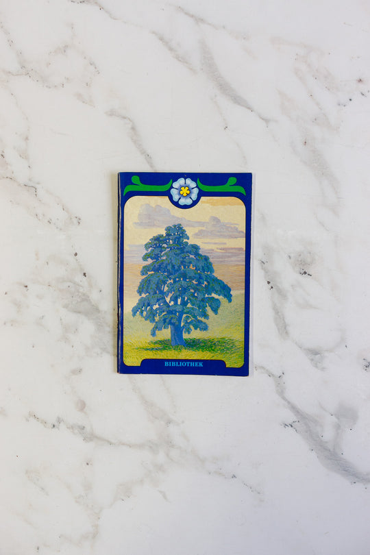 pair of bibliothek and notizen vintage german notebooks