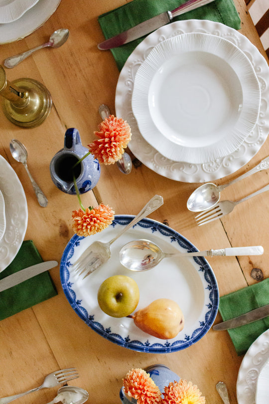 turn of the century English Booths flow blue china platter