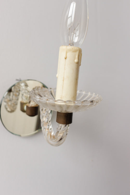 pair of 1940s Italian Murano Venetian sconces