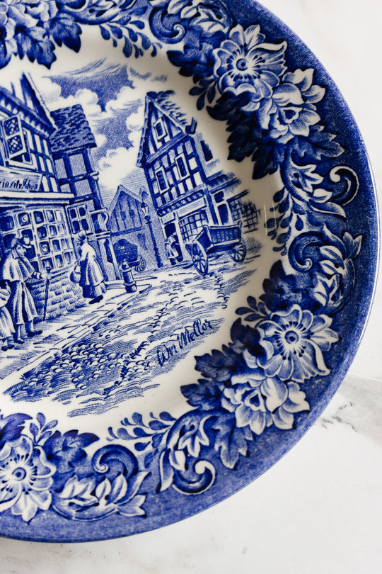 dickens series English ironstone plates, set of 3