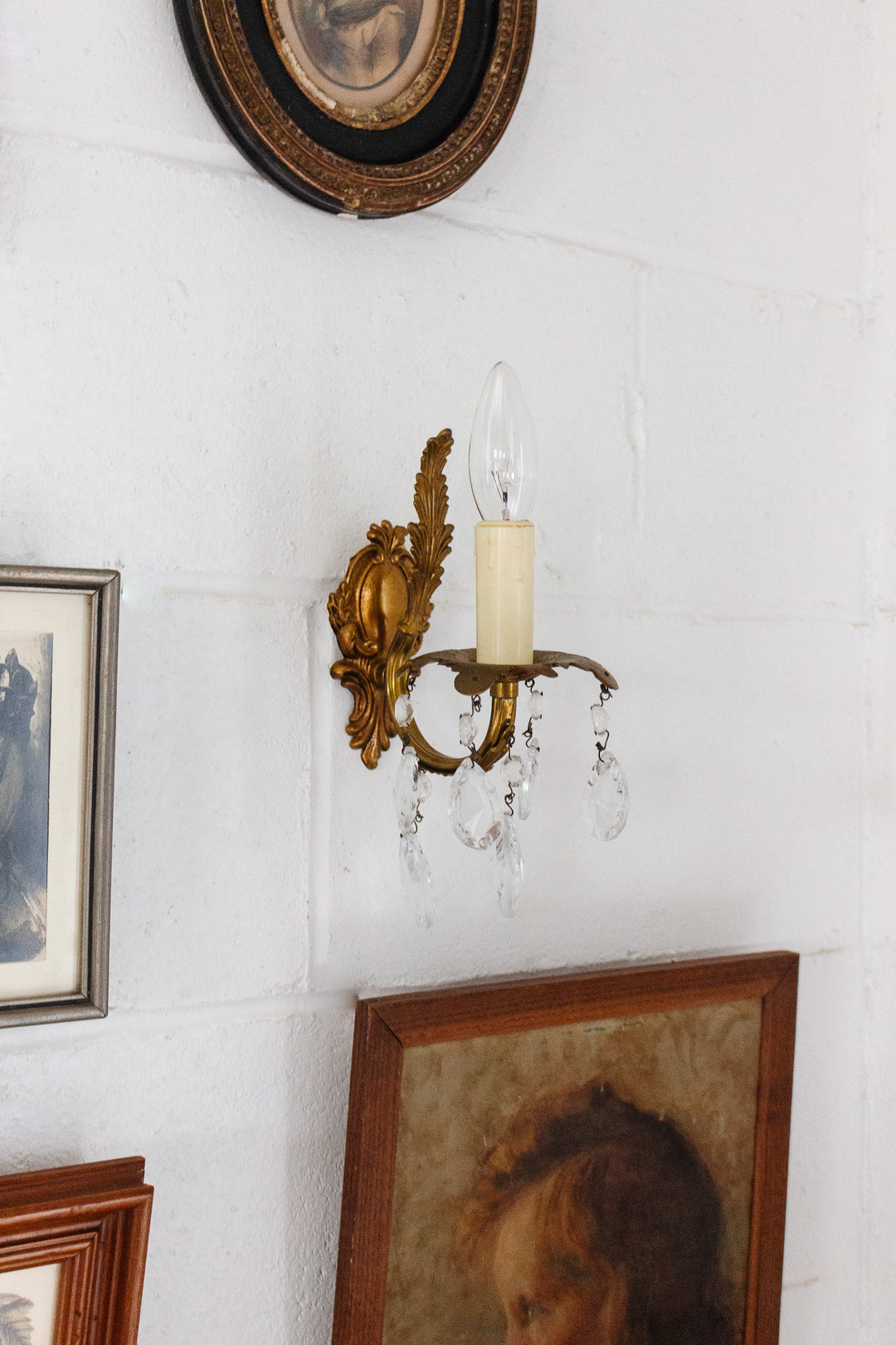 pair of 1940s French rococo style sconces