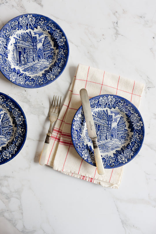 dickens series English ironstone plates, set of 3