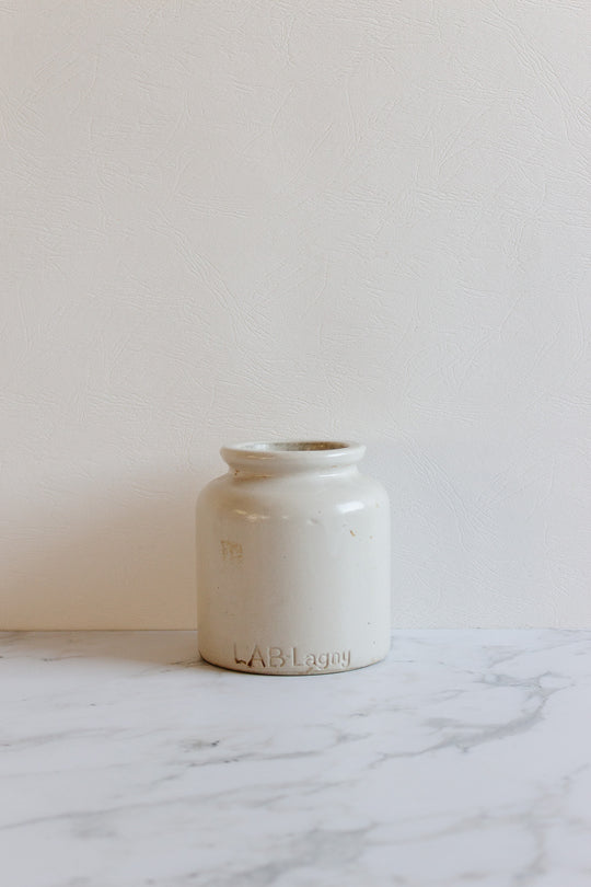 quintessentially french antique stoneware mustard jar