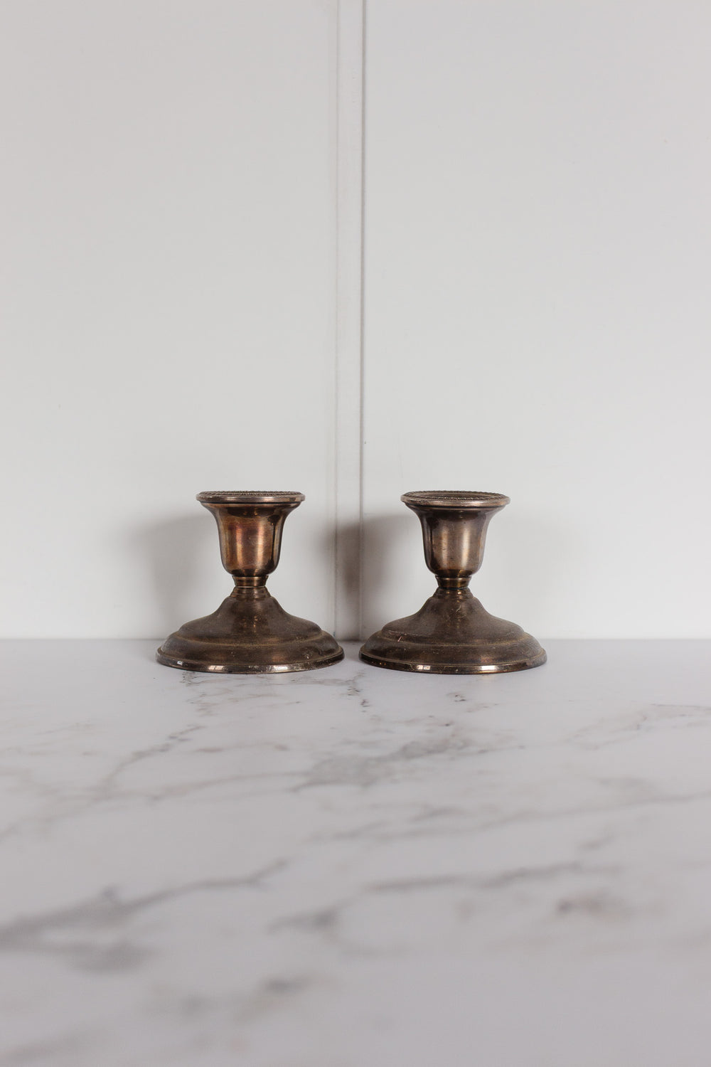 pair of vintage birks regency silverplated candlesticks