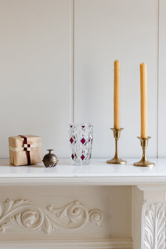 vintage french luminarc "mosaïque" glass vase