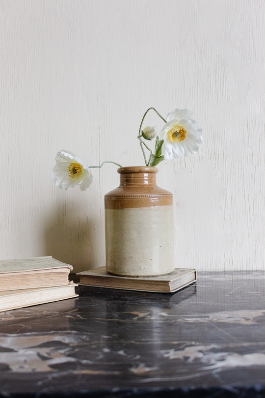 vintage french two-tone pottery