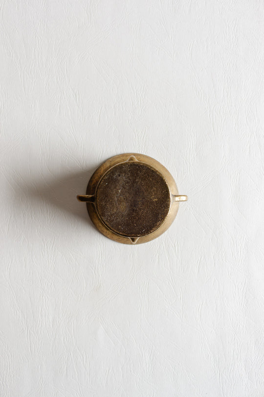 19th century french brass pedestal mortar
