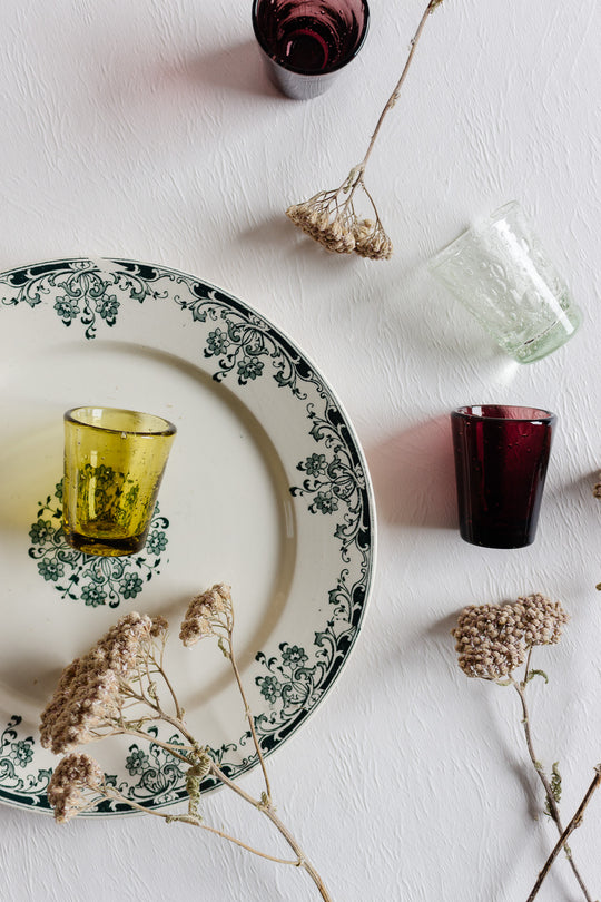 vintage french set of 4 biot "verres liqueurs"