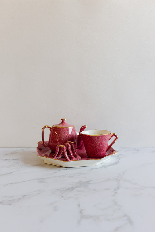 royal winton grimwades pink breakfast set