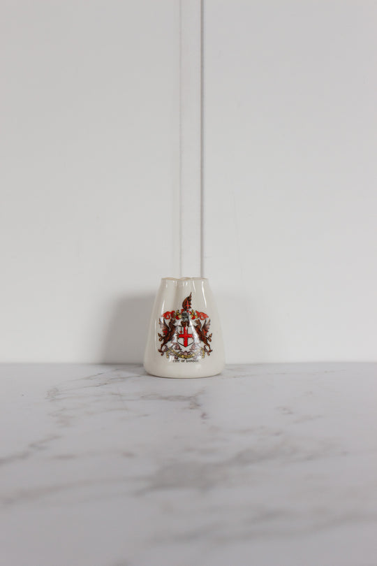 trio of miniature English porcelain souvenirs